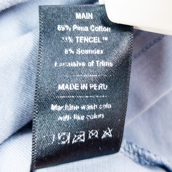 Public Rec Pima Cotton Polo Shirt Men’s Medium Blue Stretch Casual Soft Logo - Picture 10 of 11